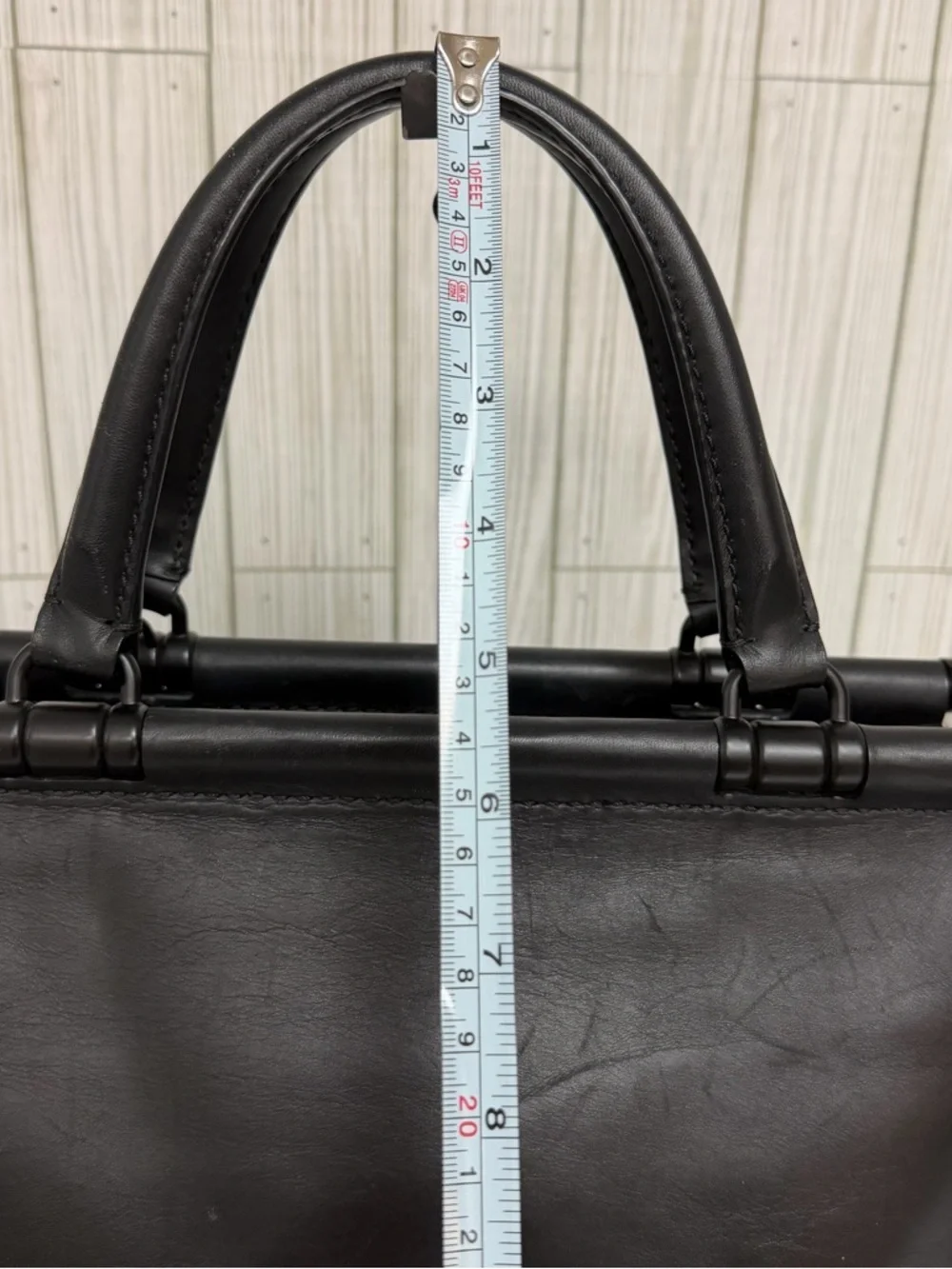 Coach Black Leather & Suede Satchel Top Handle Bag Turnlock Crossbody Purse